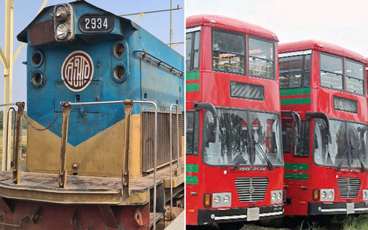 গুরুত্বপূর্ণ রেল রুটে বিআরটিসির বাস চালু, ট্রেনের টিকিটেই ভ্রমণ